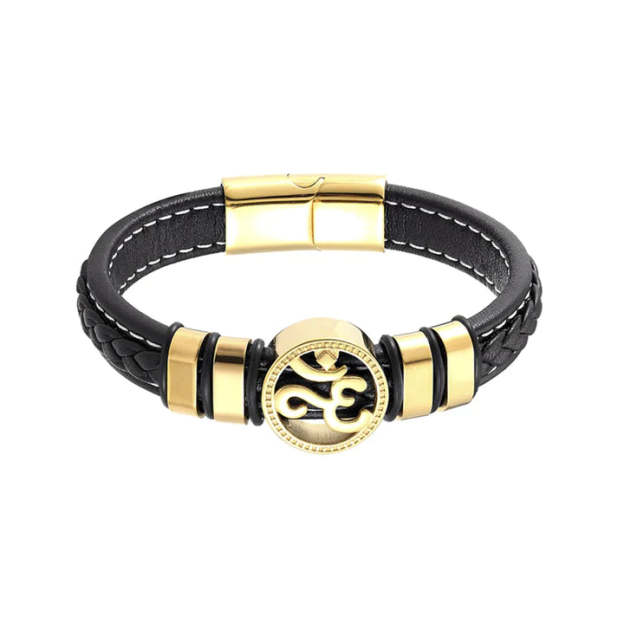 Christmas Gift To Lover Psychological Hint Leather Bracelet Relax Anxiety Birthday Gift "Breathe in Breathe out Move on" For Him-Engravingift