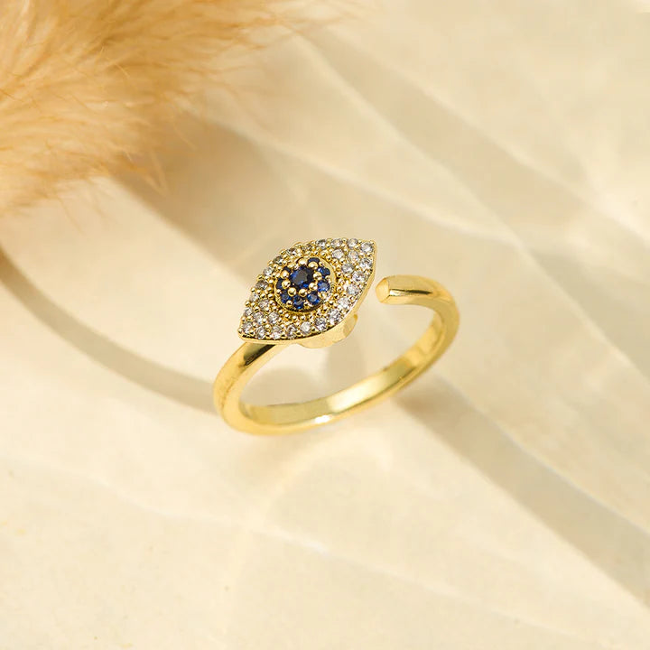 Mother's Day Gift For Granddaughter-S925 Evil Eye Fidget Ring Anxiety Spinning Ring" I will love & protect you from anything you fear"-Engravingift