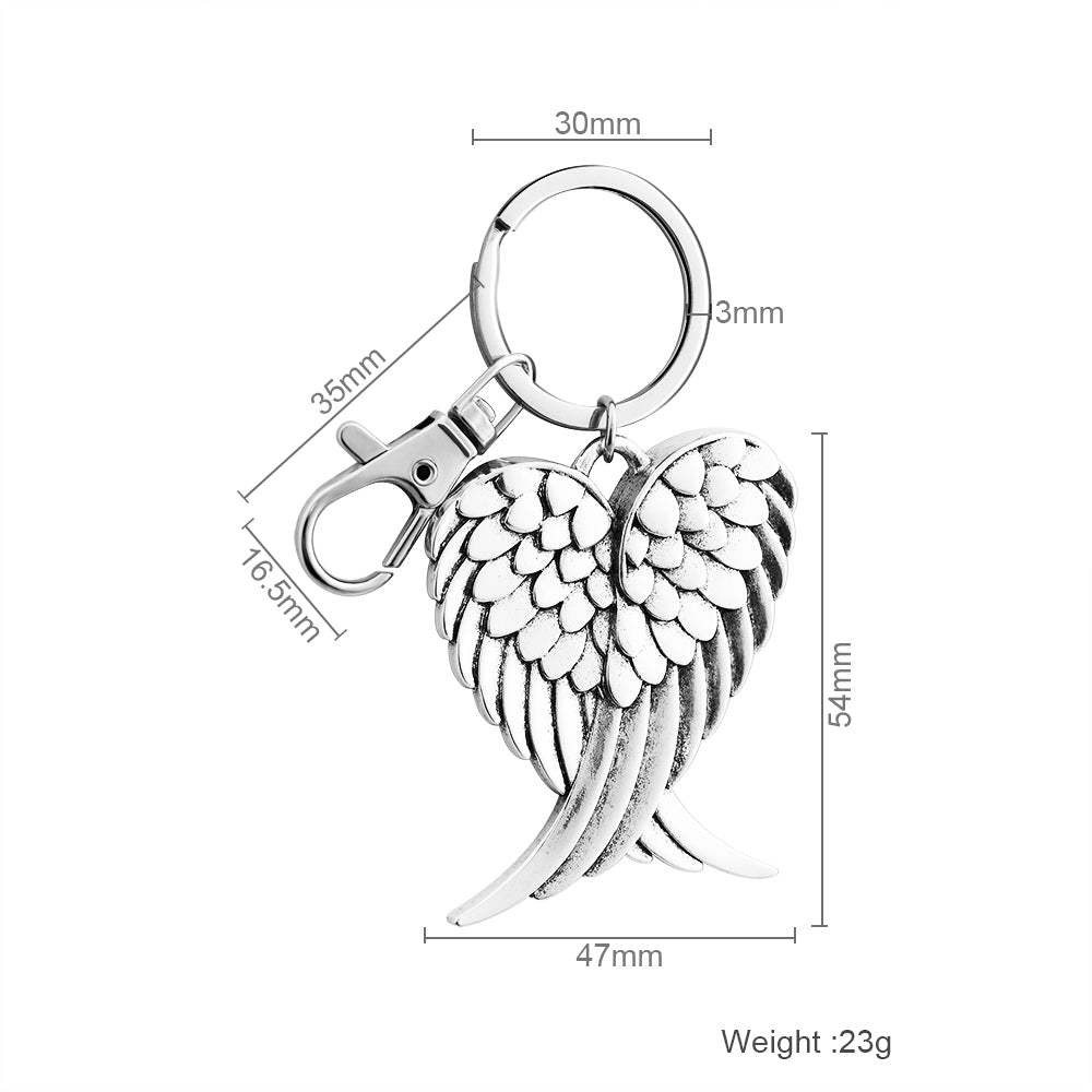 Mother's Day Gift Personalized custom wing keychain-Engravingift