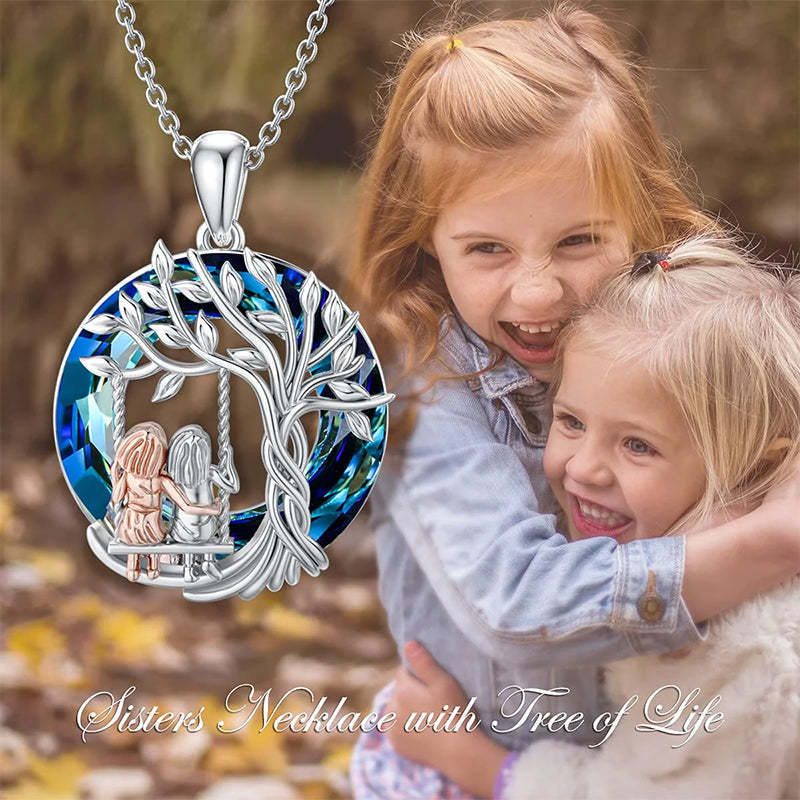 Mother's Day Sisters Gifts Tree of Life Sisters Necklace From Sisters-Engravingift