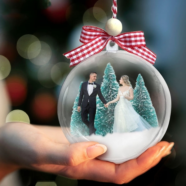 Personalized Photo Christmas Ball Ornament, Personalized Christmas Gifts