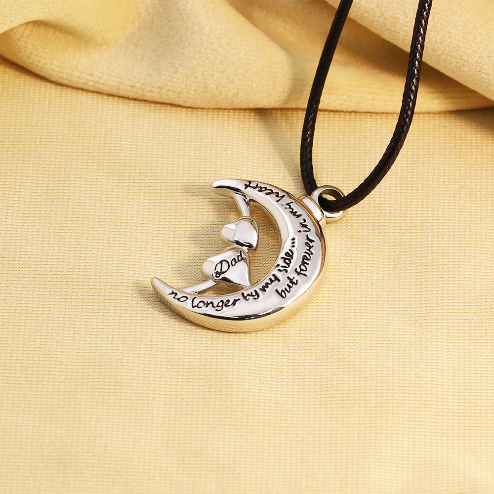 Mother's Day Gift MDouble Heart Moon Necklace-Engravingift