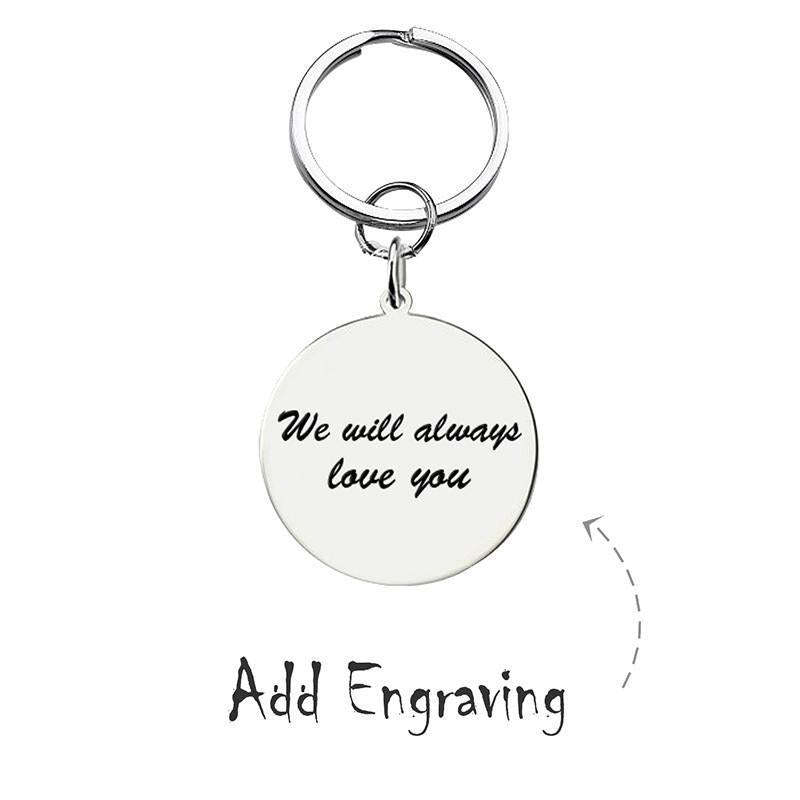Christmas Gift Personalized Photo Keychain Round or Square