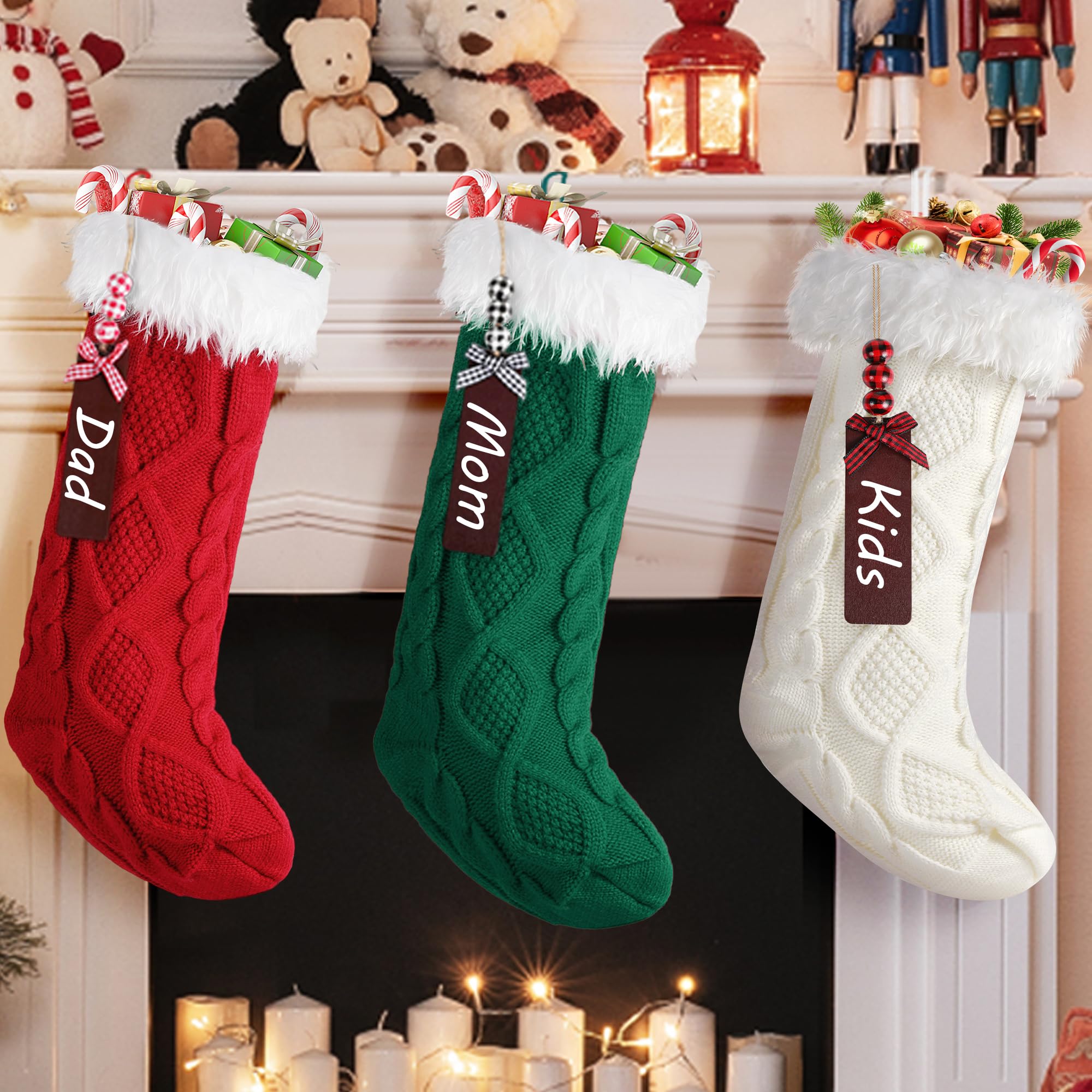 Christmas Large Knitted Personalized Name Stocking
