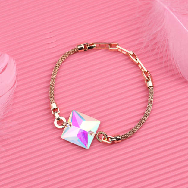 Mother's Day Gift Rainbow Stone Adjustable Bracelet-Engravingift