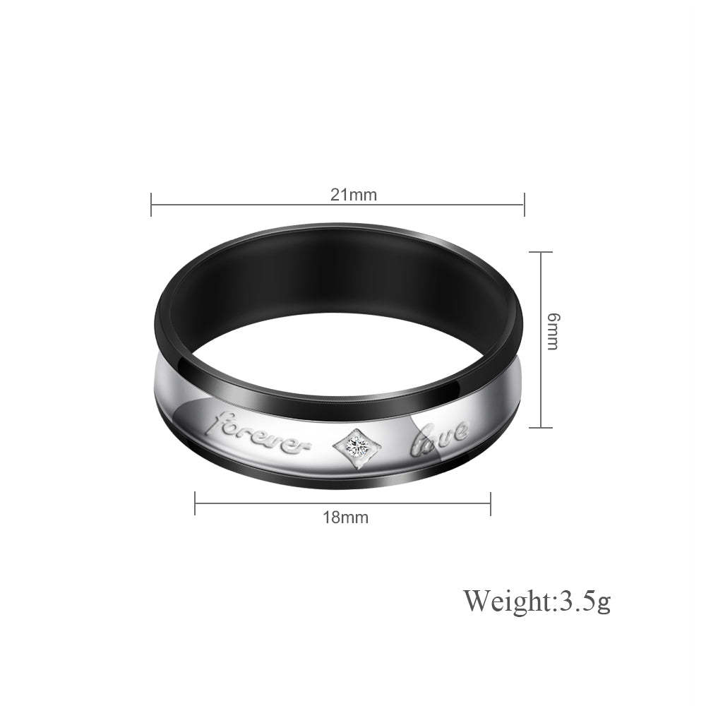 Valentine's Day Gift His & Hers Forever Love Heart Promise Couples Wedding Ring
