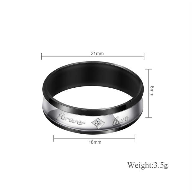 Valentine's Day Gift His & Hers Forever Love Heart Promise  Couples Wedding Ring