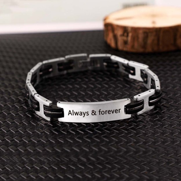 Christmas Gift Mens Bracelet Engravable Waterproof Bracelets