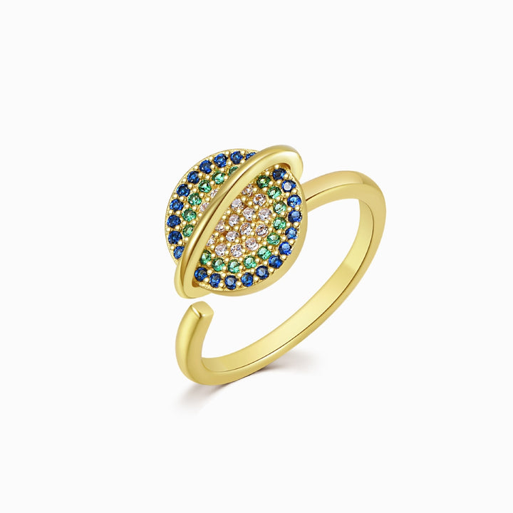 Mother's Day Gift To My Daughter Colorful Spinning Planet Anxiety Ring-Engravingift