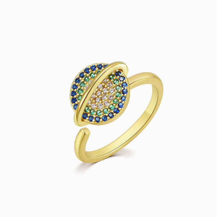 Mother's Day Gift To My Daughter Colorful Spinning Planet Anxiety Ring-Engravingift
