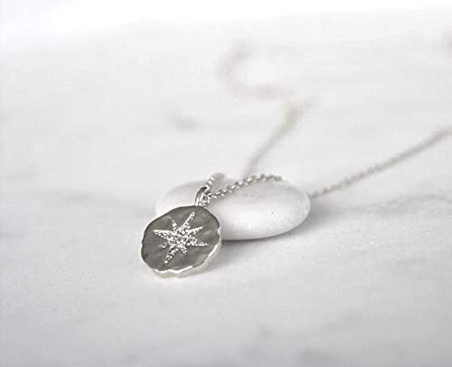 Mother's Day Gift Warrior Necklace • Addiction Recovery Polaris North Star Pendant-Engravingift