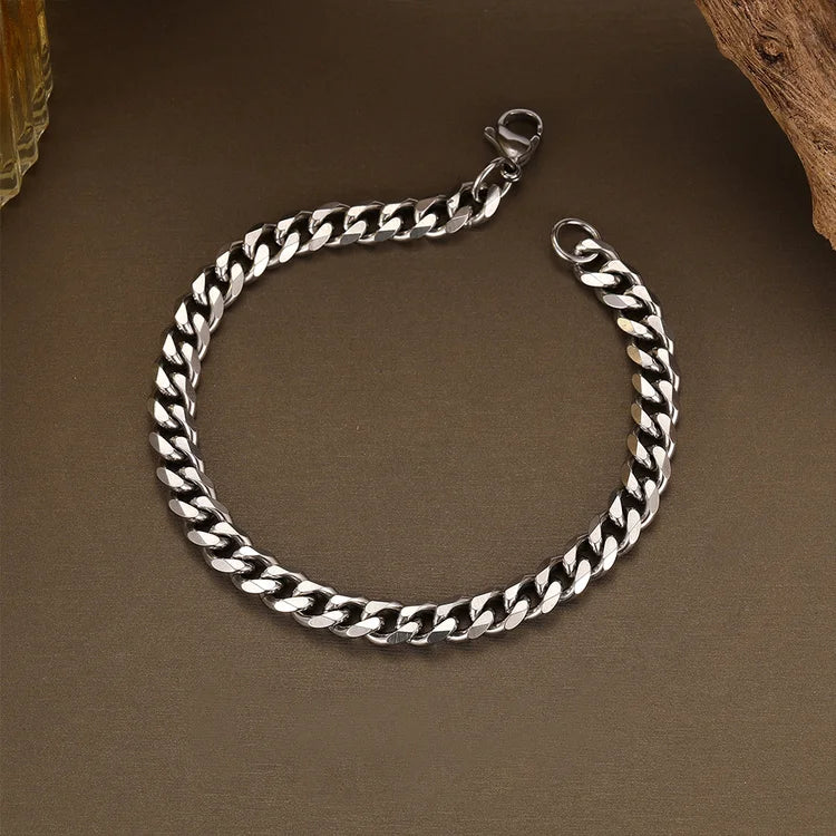 Mother's Day Gift To My Grandson I LOVE YOU Cuban Chain Bracelet Stainless Steel Bracelet Warm Gift-Engravingift