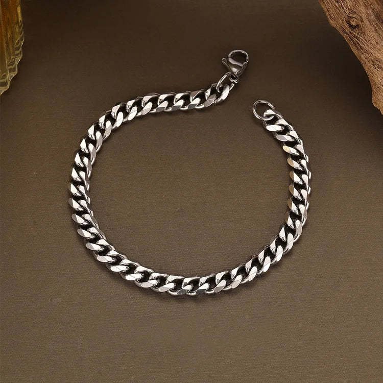 Mother's Day Gift To My Grandson I LOVE YOU Cuban Chain Bracelet Stainless Steel Bracelet Warm Gift-Engravingift