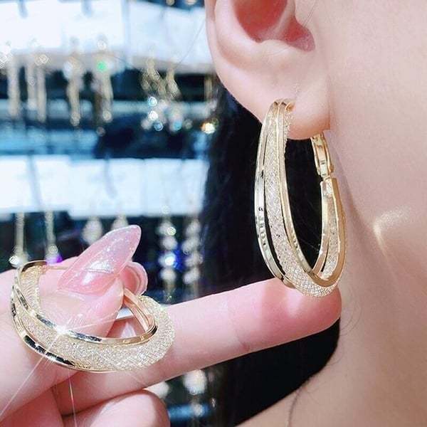 Mother's Day Gift Fashion Oval Earrings-Engravingift
