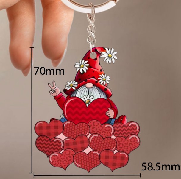 Christmas Gift Cartoon Personalized Family Names Keychain-Engravingift