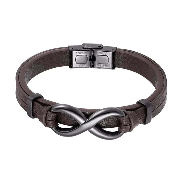 Christmas Gift Leather Infinity Knot Bracelet Birthday Gift "I LOVE YOU UNTIL INFINITY RUNS OUT"