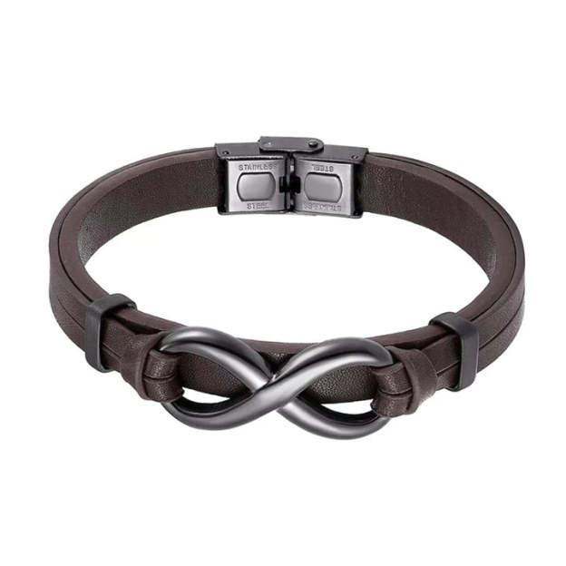 Christmas Gift Leather Infinity Knot Bracelet Birthday Gift "I LOVE YOU UNTIL INFINITY RUNS OUT"
