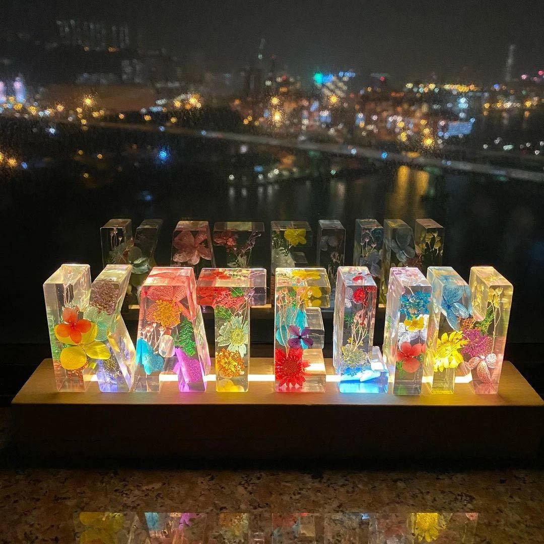Mother's Day Gift Custom Resin Letter Lamp - HANDMADE-Engravingift
