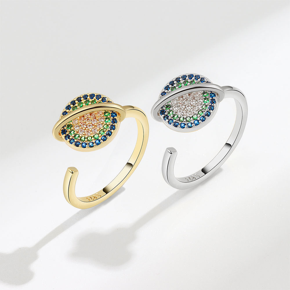 Mother's Day Gift To My Daughter Colorful Spinning Planet Anxiety Ring-Engravingift