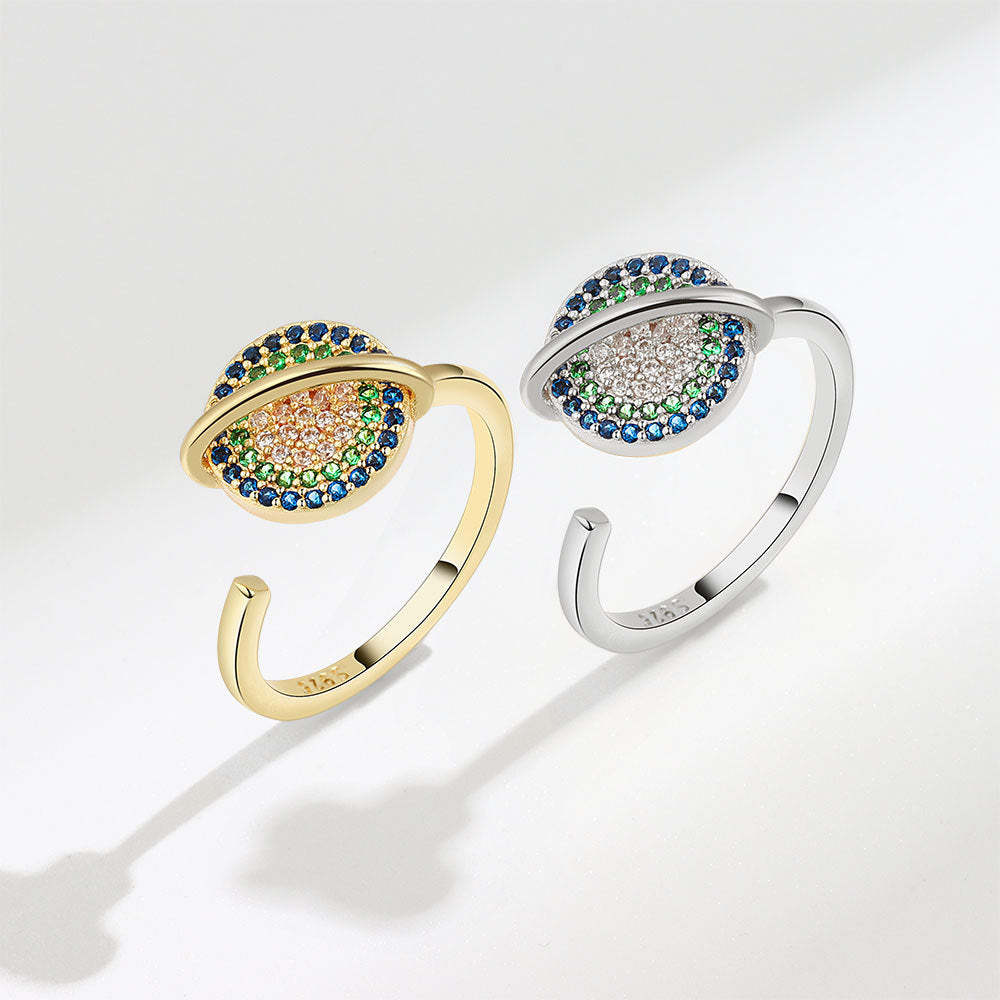 Mother's Day Gift To My Daughter Colorful Spinning Planet Anxiety Ring-Engravingift