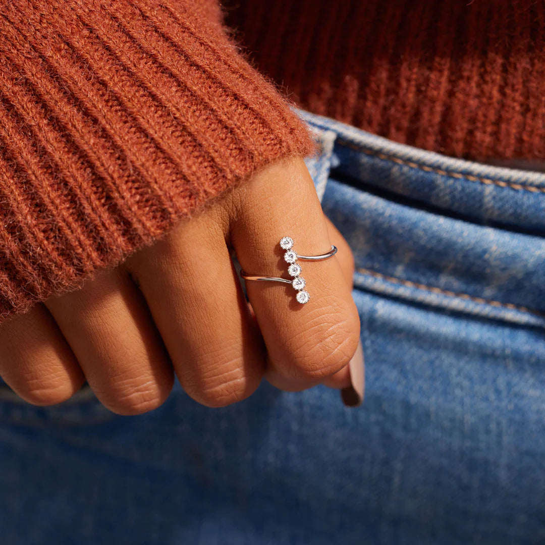 Mother's Day Gift To My Dearest Daughter Dots Ring "Be Badass Everyday"-Engravingift