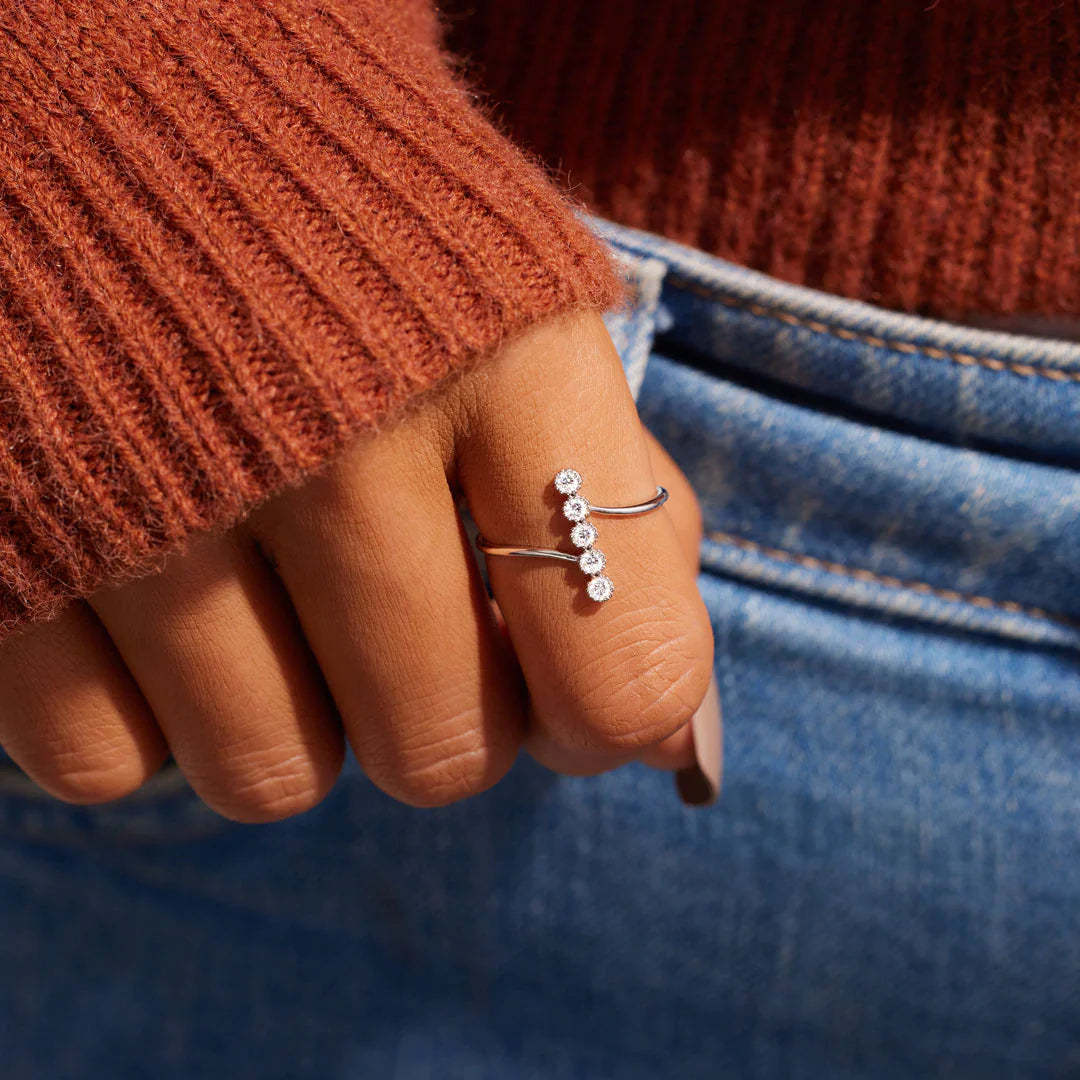 Mother's Day Gift To My Dearest Daughter Dots Ring "Be Badass Everyday"-Engravingift