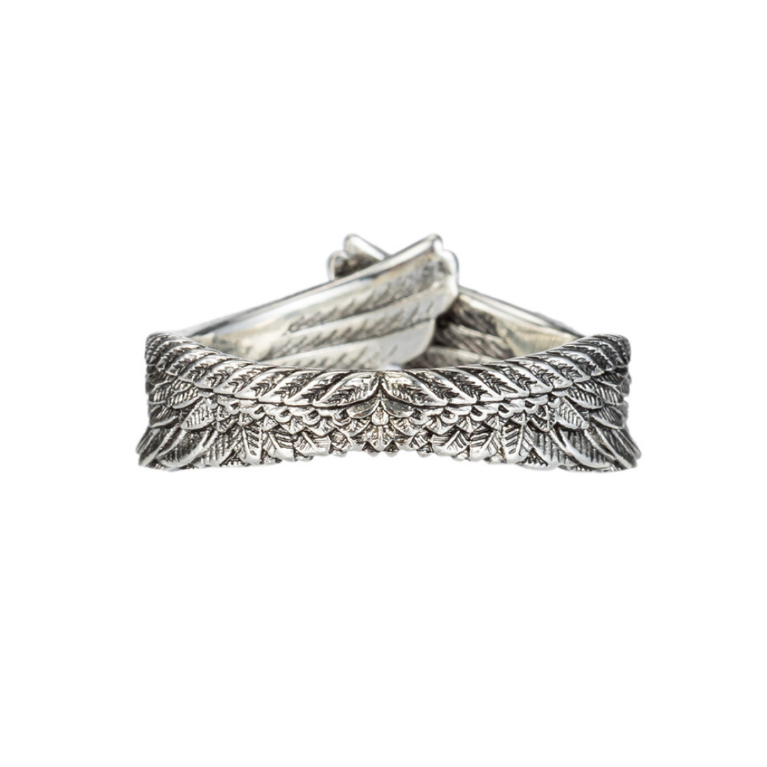 Mother's Day Gift Personalized Guardian Angel Wings Ring "Always Remember You Are Loved Beyond Words"-Engravingift