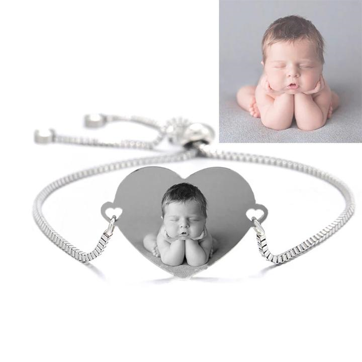 Mother's Day Gift Adjustable Customized Photo Bracelet-Engravingift