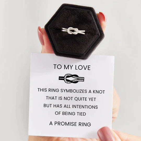 Christmas Gift For Love-S925 Infinity Love Knot Promise Ring "a knot that is not quite yet"
