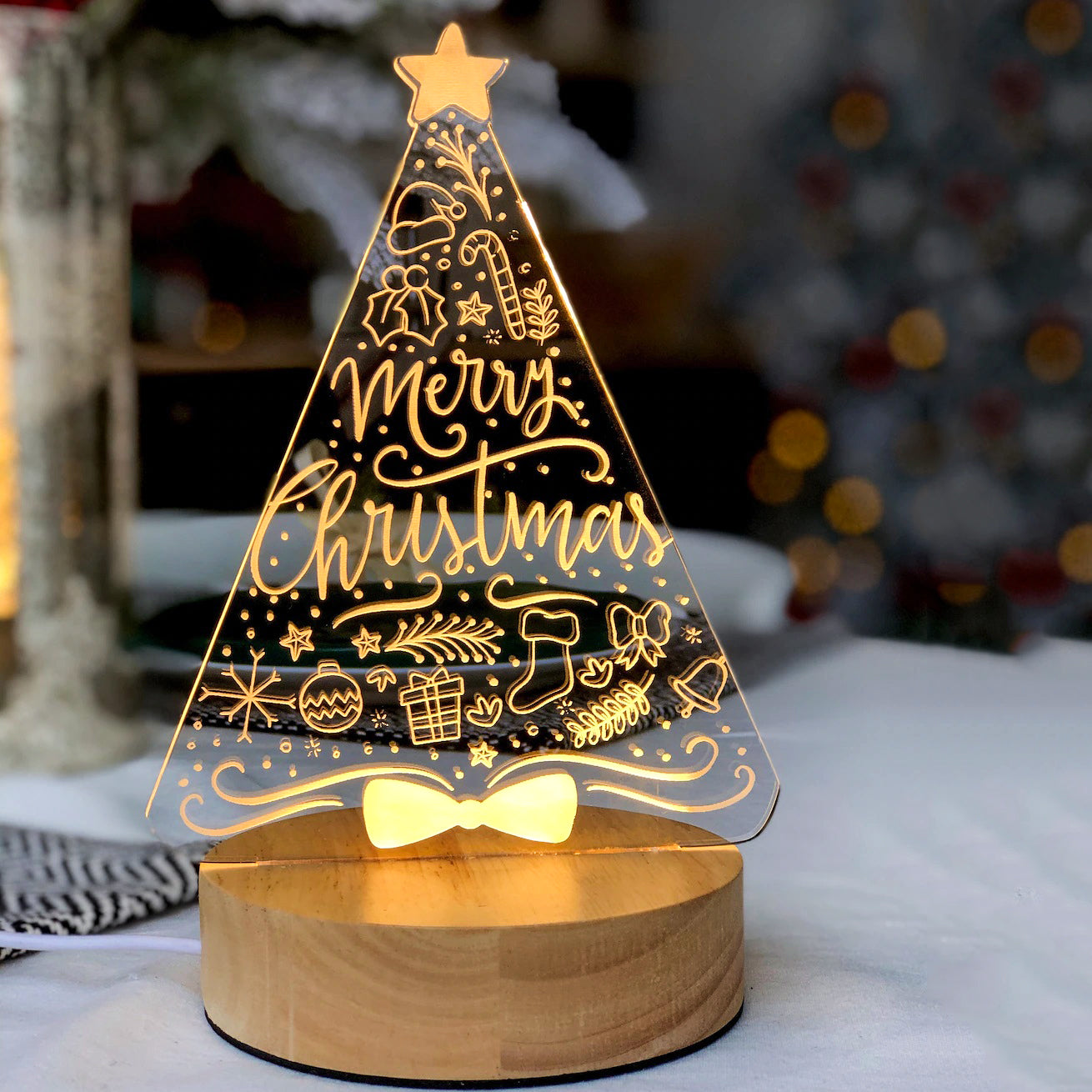 Christmas Tree Night Light Home Decor Gifts for Kids-Engravingift