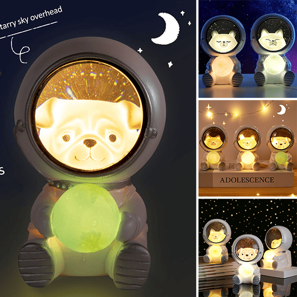 Mother's Day Gift Pet Astronaut Night Light-Engravingift
