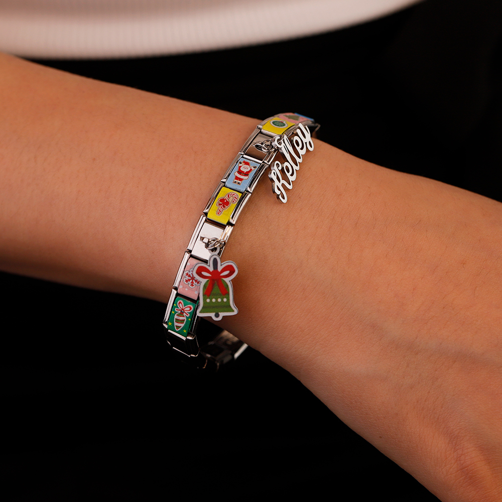 Christmas Gift Personalized Charm Italian Bracelet