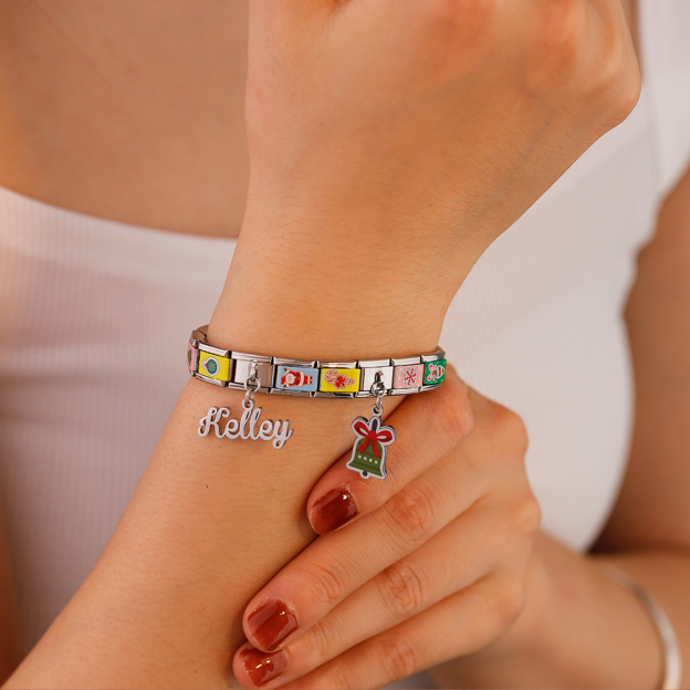 Christmas Gift Personalized Charm Italian Bracelet