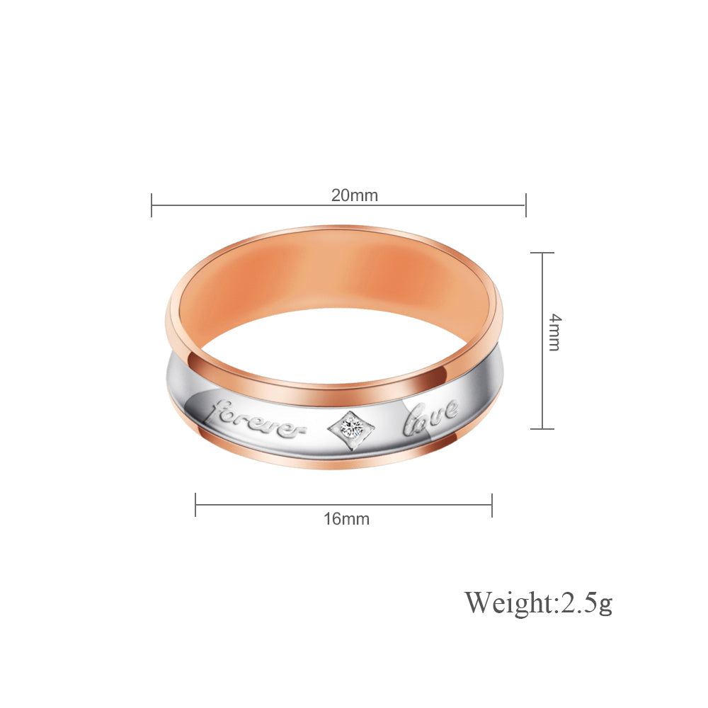 Valentine's Day Gift His & Hers Forever Love Heart Promise  Couples Wedding Ring