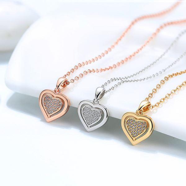 Mother's Day Gift Brilliant Heart Pendant Necklace-Engravingift