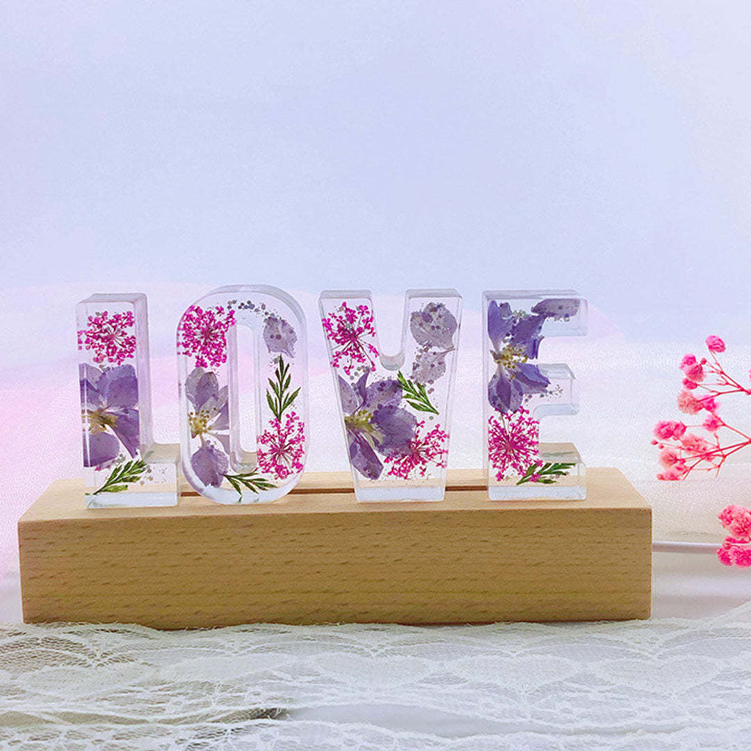 Mother's Day Gift Custom Resin Letter Lamp - HANDMADE-Engravingift