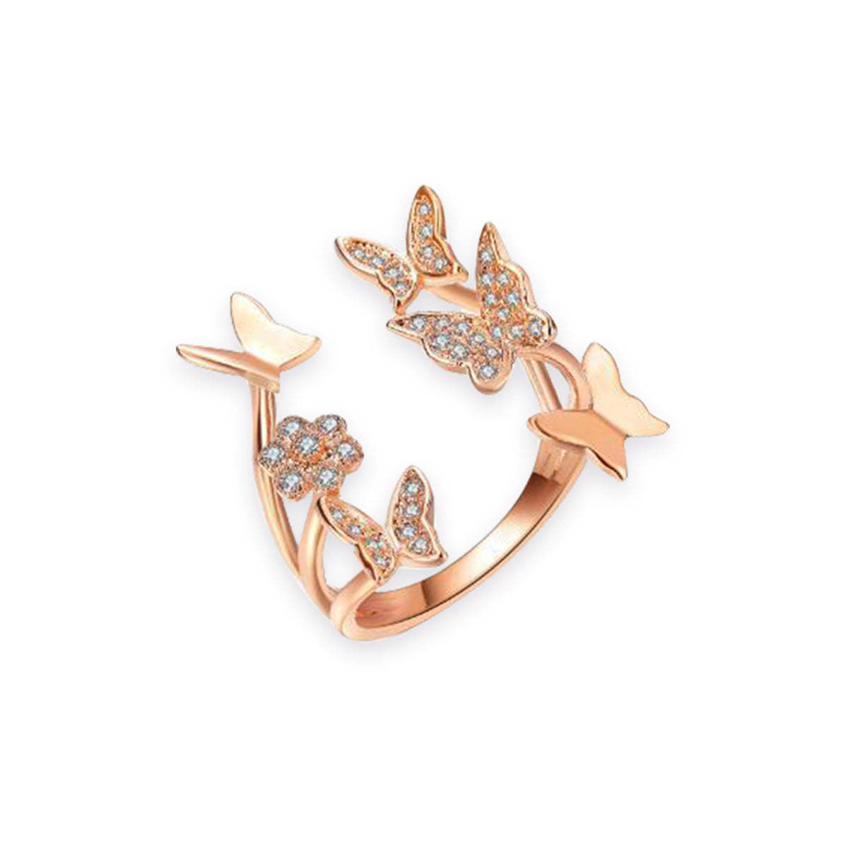 Mother's Day Gift Rose Gold Butterfly Bundle-Engravingift