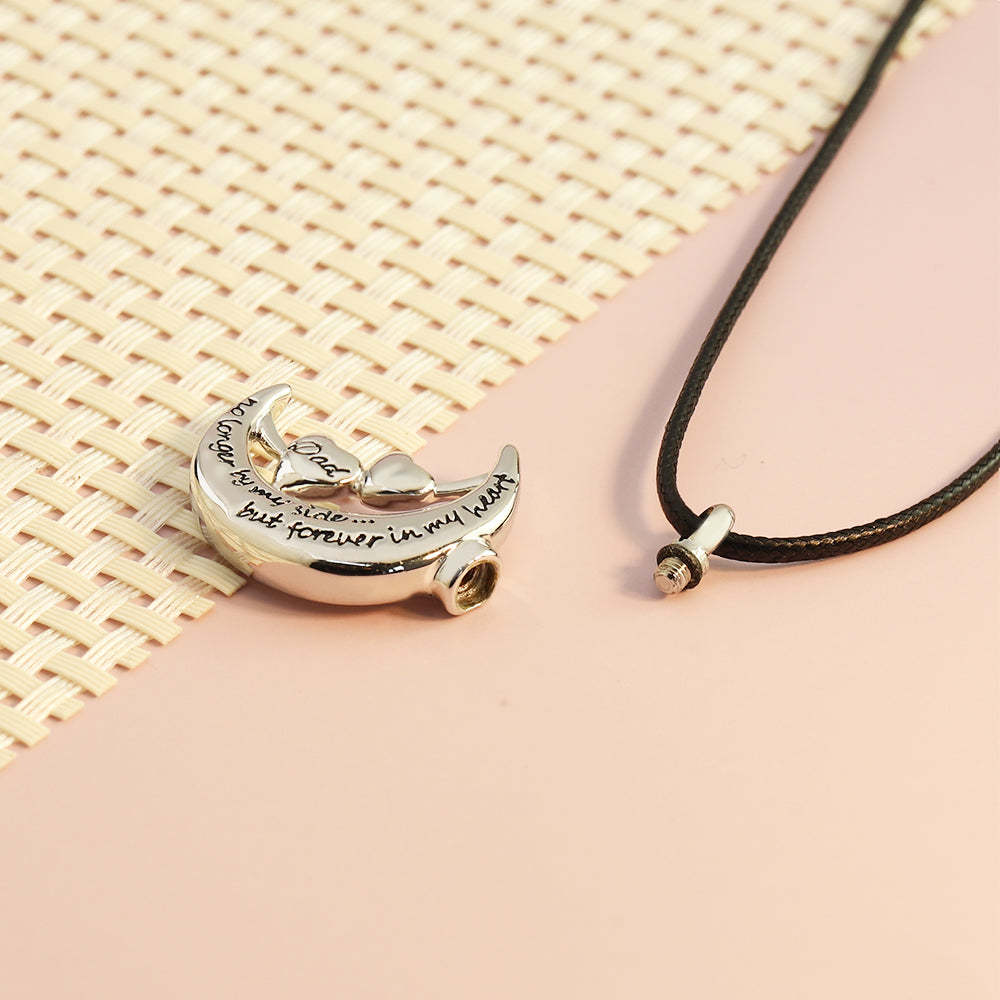 Mother's Day Gift MDouble Heart Moon Necklace-Engravingift
