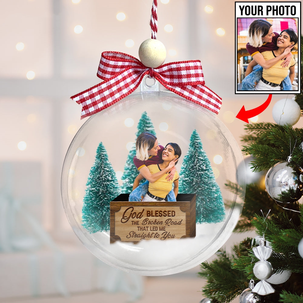 Christmas Gifts Personalized Photo Blessed Acrylic Ornament