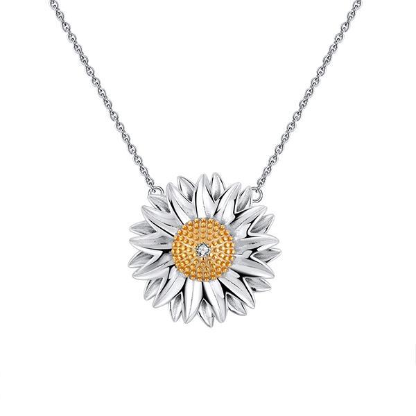 Mother's Day Gift Brilliant Sunflower Necklace-Engravingift