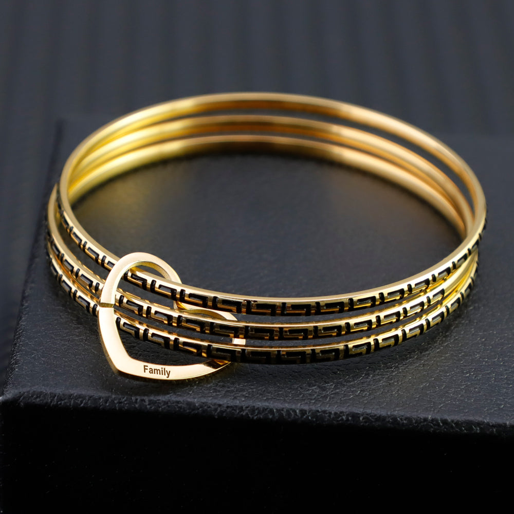 Mother's Day Gift Zigzag Heart Bracelet-Engravingift