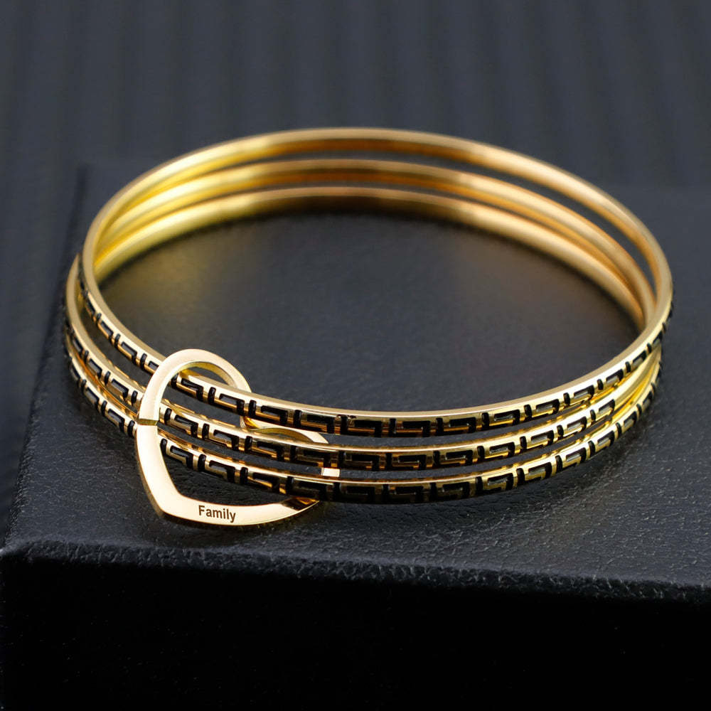 Mother's Day Gift Zigzag Heart Bracelet-Engravingift