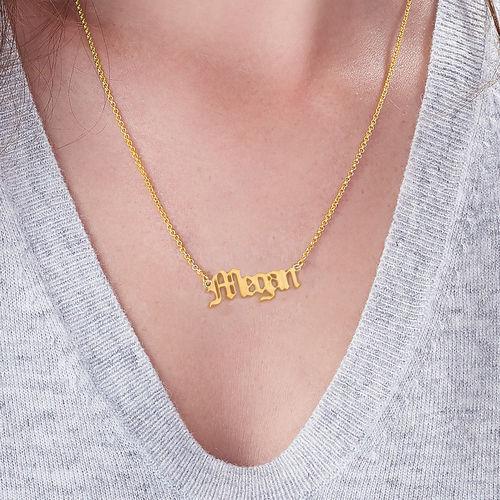 Mother's Day Gift Personalized Name Necklace Old English Name Necklaces-Engravingift
