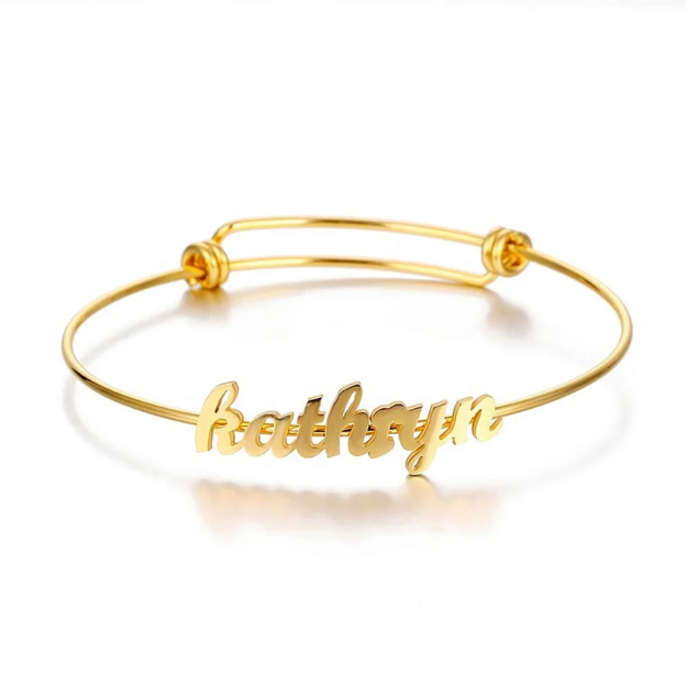 Custom Name Bangle Bracelets