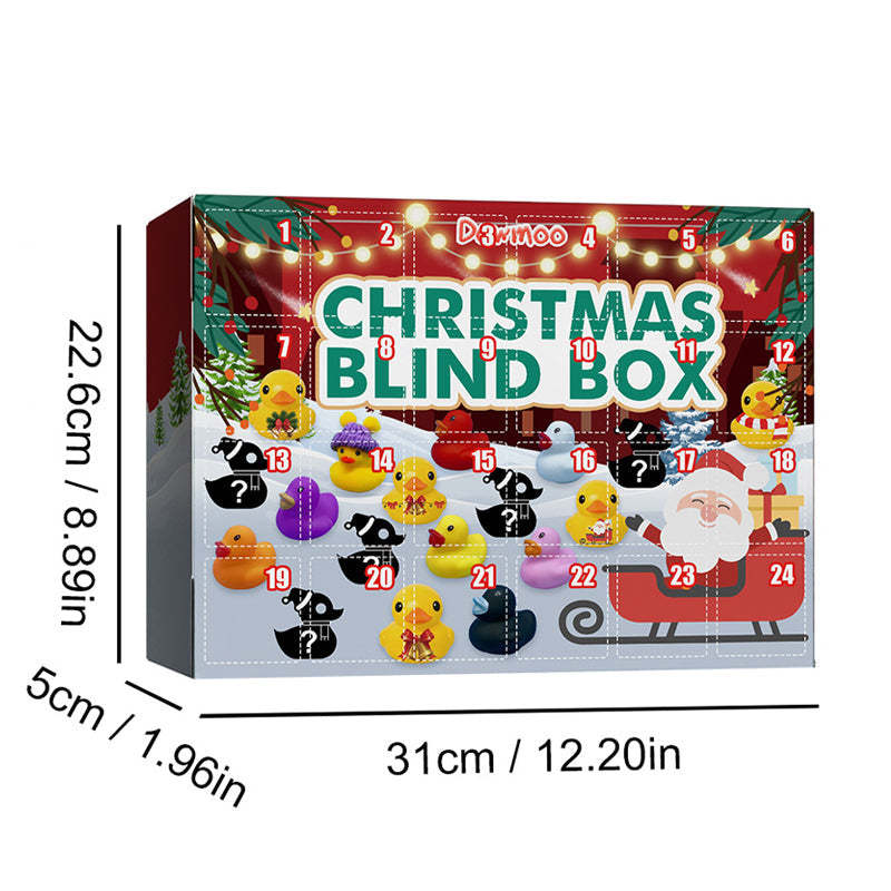 Christmas Gift Advent Calendar 2022 - 24 Rubber Ducks for Kids-Engravingift