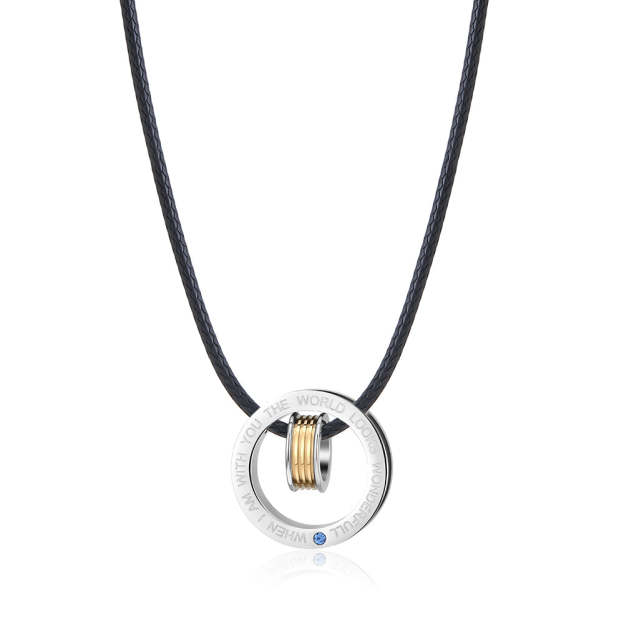 Mother's Day Gift Large and small double ring removable pendant necklace-Engravingift