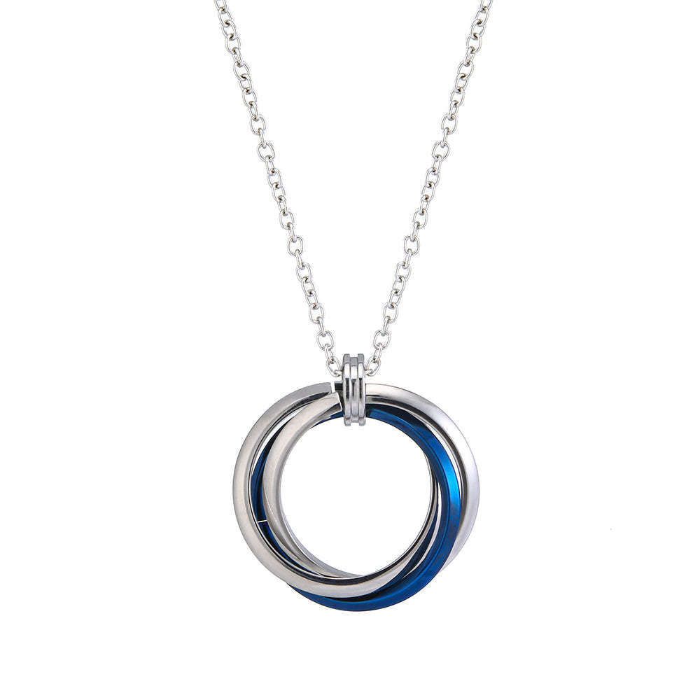 Christmas Gift Layered Ring Pendant Necklace