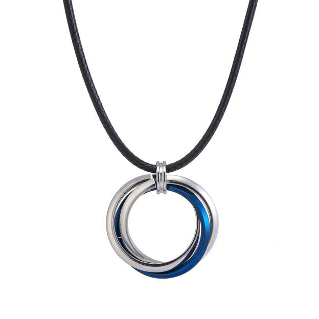 Christmas Gift Layered Ring Pendant Necklace