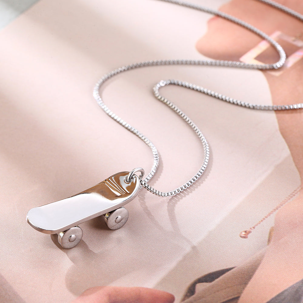 Mother's Day Gift Mini Skate Necklace-Engravingift