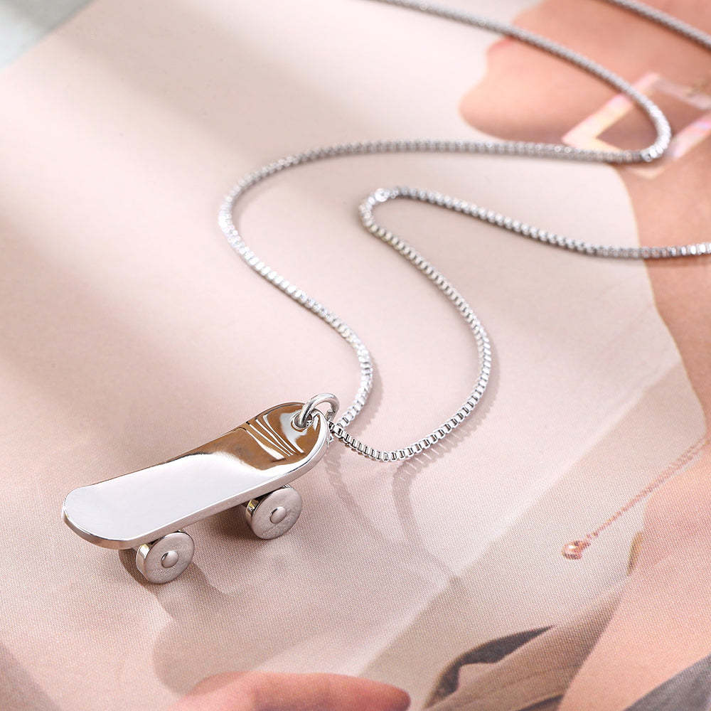Mother's Day Gift Mini Skate Necklace-Engravingift